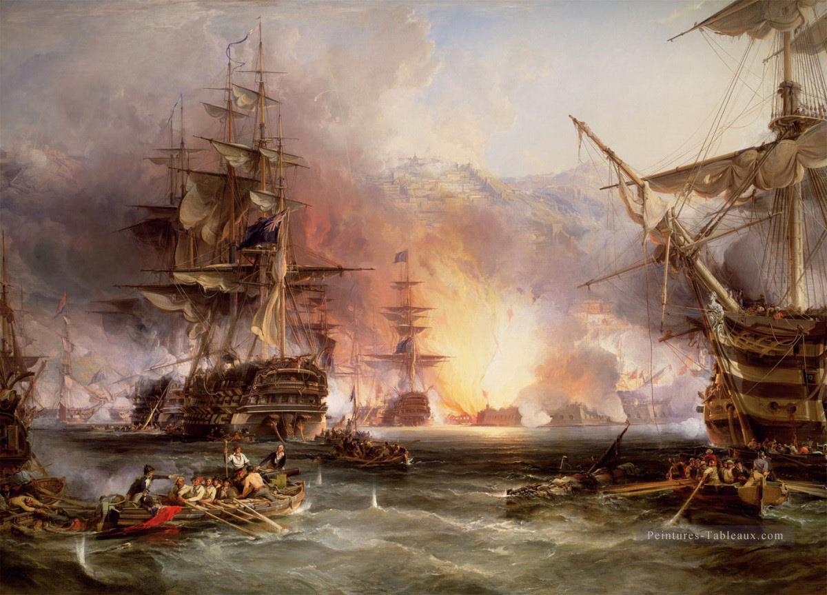 Le bombardement d’Alger Navire de guerre Peintures à l'huile